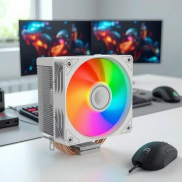 天極風S50 CPU塔式散熱器115X/1700/1366風冷散熱器靜音4熱管彩燈