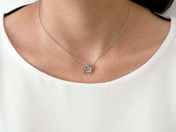 HK166~ 925銀洋紫荊造型吊墜