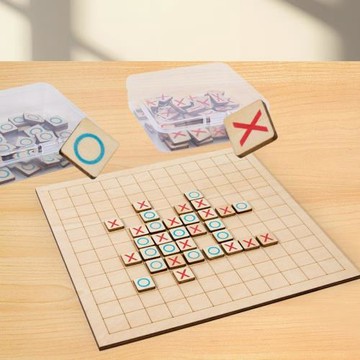 兒童早教木制XO井字棋五字棋二合一雙人對戰親子互動益智玩具游戲