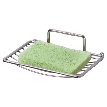 HIKARI 日光生活 魔術無痕貼 菜瓜布肥皂架 - 免釘免鑽 安裝方便 超強黏力  銀色  1組