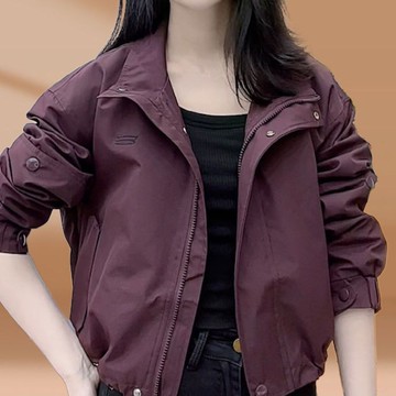 衣時尚 機車外套 風衣外套 衝鋒衣 防風外套 M-3XL 新款外穿外套減齡薄款衝鋒衣女外套-7486.