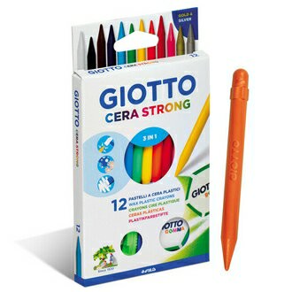 【義大利 GIOTTO】281800  小巨人可削式蠟筆12色 /盒【APP滿額下單10%點數(單一帳號最高1000點)】4/30止