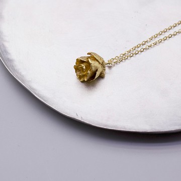 松果 18K鍍金項鍊 中長鏈