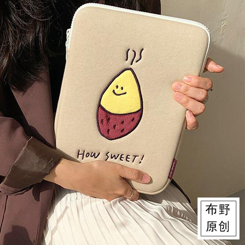 韓國WhyBear可愛小熊平板iPad內膽包日系ins風筆記本電腦包保護套
