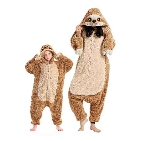 DarkCom Animal Onesie for Kids,Flannel SlothCosplay Halloween