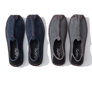 秋中國風古裝鞋子復古漢服鞋套腳懶人鞋男鞋中幫休閑反毛皮漁夫鞋