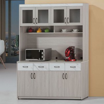 文創集 曼尼奇5.1尺岩板四抽高餐櫃組合-152x40x202cm免組