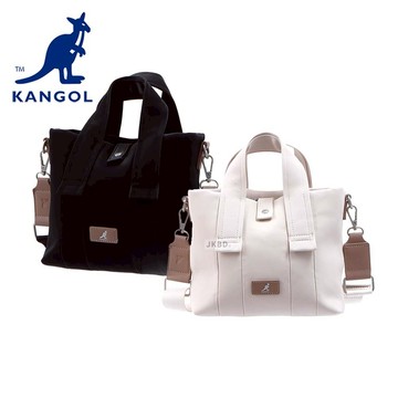 KANGOL 英國 袋鼠 立體LOGO皮配吐司兩用包【65251701】 包包 斜背包