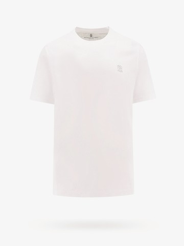 Cotton t-shirt with logo print - BRUNELLO CUCINELLI - gender_Man