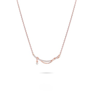 L'amour 流星心願頸鏈 (玫瑰金)