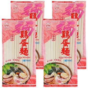 義峰食品 雞蛋麵 (寬)  300g  4個