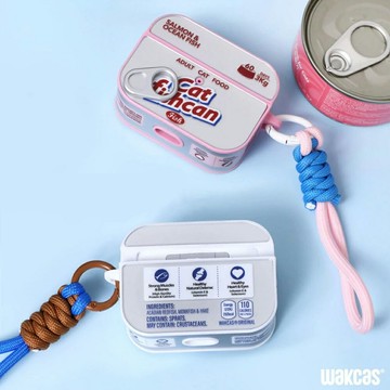 【Wakcas】寵物罐頭耳機殼 Airpods 4代/Pro 3/Pro 2/Pro 1 保護殼 創意耳機殼 蘋果耳機殼 造型耳機殼 耳機保護殼 狗狗罐頭 貓貓罐頭