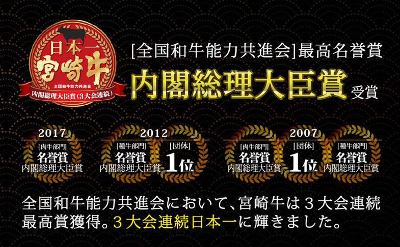 宮崎牛特上セット800g(ロースステーキ100g×2・霜降りスライス300g・牛バラ焼肉300g)