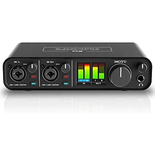 Motu M2 2x2 USB Audio Interface with AKG Project Studio P220 Condenser Mic, HPC-A30 Studio Monitor Headphones  XLR Cable Bundle