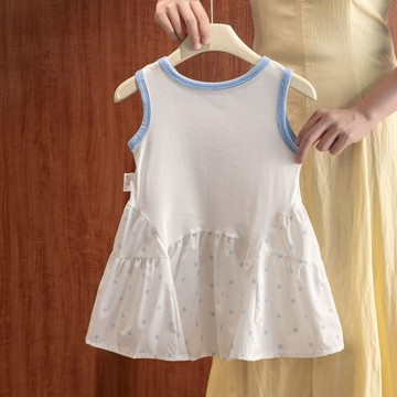 Healthy baby 女童連衣裙夏裝新款洋氣時髦兒童公主裙小女孩寶寶背心裙夏季 女童連衣裙 連身裙 裙子