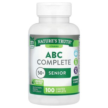 Nature's Truth, ABC 多面多維生素，50 歲以上人群，100 片包衣囊片