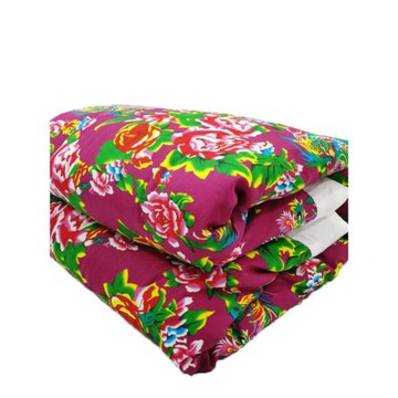 東北大花布鳳凰牡丹老式包邊被子棉被褥面結婚用傳統手工棉花喜被