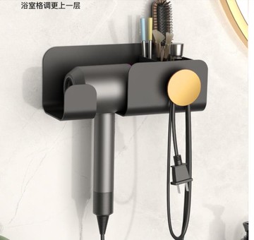 吹風機置物架免打孔浴室電吹風支架廁所衛生間壁掛收納風筒掛架子 年終特惠