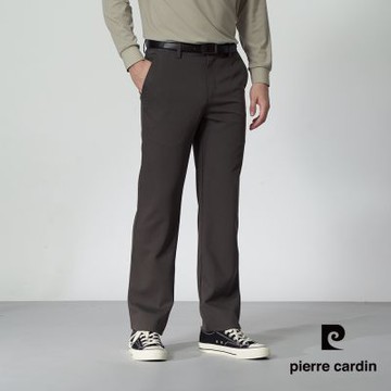 pierre cardin 皮爾卡登 休閒服飾 男款 俐落修身休閒長褲-咖綠色(5255878-47)