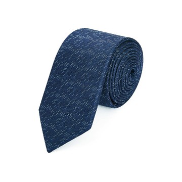 絲質印花配襯領帶/深藍色 | 3610045079