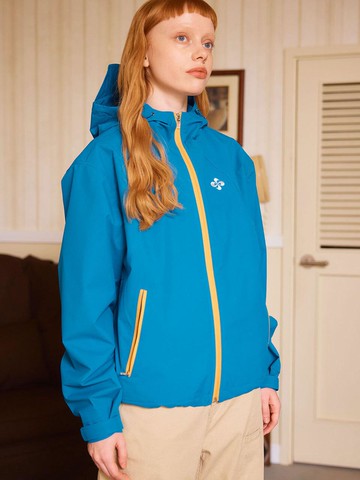 WAVE HOODED JACKET / teal