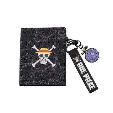 ONE PIECE航海王魯夫對折短夾-黑色 BCOP24M04BK