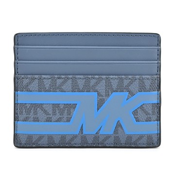 MICHAEL KORS COOPER滿版印花卡片/名片夾-藍_廠商直送