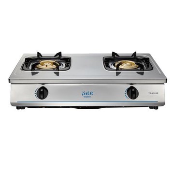 (含基本安裝)莊頭北【TG-6303B】二口純銅傳統瓦斯爐(不鏽鋼)