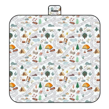 愛北鼻 超聲波野餐墊 春亞紡+針刺棉+底部PEVA防水面料 可坐6-8人  200 x 200cm  迷宮探險 多色