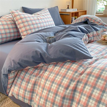 親膚床上四件套床單被套磨毛床套學生全棉床上用品三件套