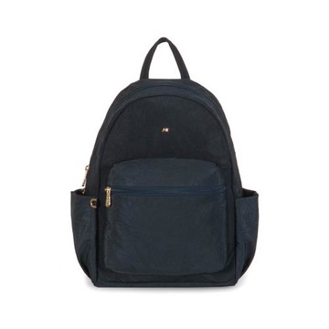 J II 後背包-沐晨壓紋防潑水後背包-深藍色-6608-2
