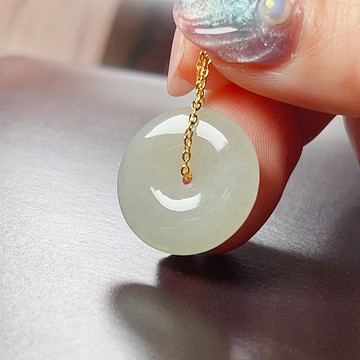 【願‧平安】冰種翡翠平安扣吊飾 | 天然緬甸玉A貨翡翠 | 送禮