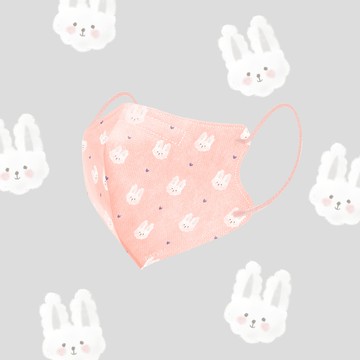 Fluffy手繪系列｜CHENYU辰昱 3D醫療透氣口罩(30入) 3-7歲 - 邦妮兔兔