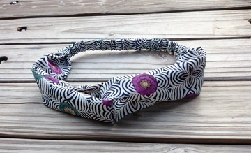 花卉圖騰髮帶~交叉款