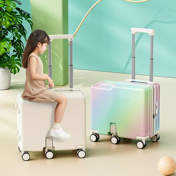 行李箱 旅行箱 拉桿箱 輕便萬向輪 出國學生登機箱工廠20寸可坐騎小型行李旅行箱密碼行李箱18寸兒童拉桿登機箱