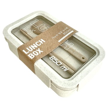 Dasoda 環保長方形便當盒 850ml  小麥色  1個