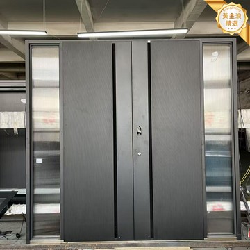 【高端隱藏式拉手】別墅大門 鑄鋁大門 對開大門 拼接玻璃門 感應燈帶 高端私宅 入戶門 庭院大門 加厚鑄鋁 智能感應