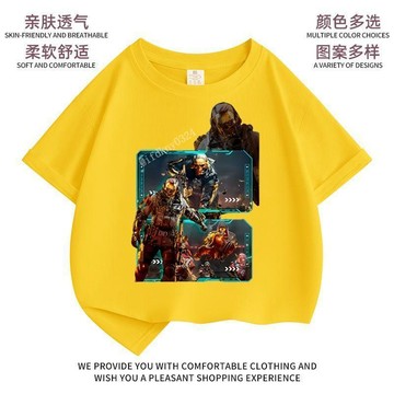 台灣發貨 三角洲行動周邊 三角洲短袖 童裝 童裝上衣 兒童衣服 小孩子衣服 男孩短袖 男女兒童上衣 圓領純棉T