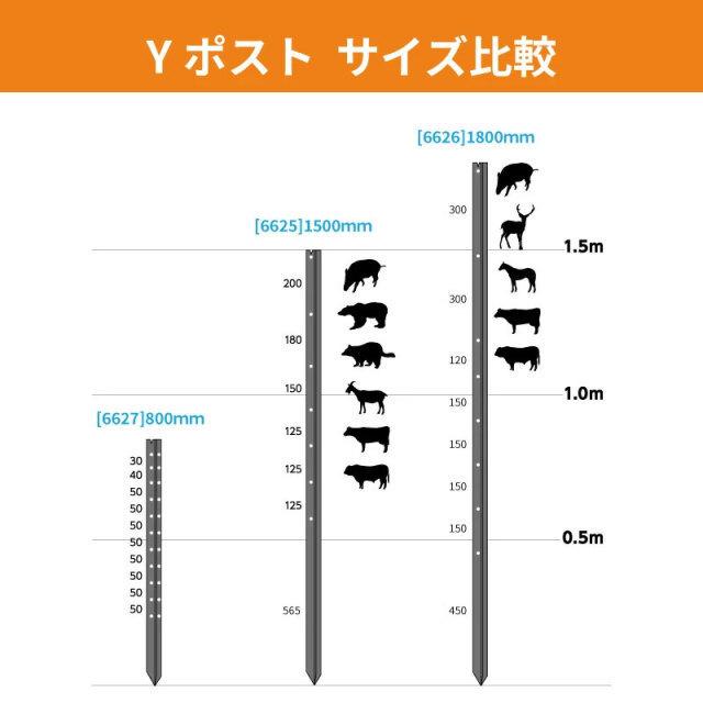 電気柵 支柱 Y型ポスト 1500mm