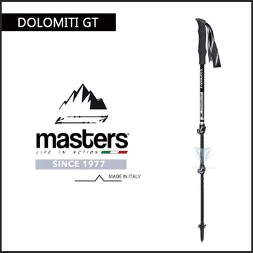 義大利masters 登山杖 Dolomiti/GT輕量卡魯快拆 1入 - 黑