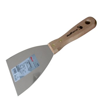 4吋不鏽鋼刮削刀-木柄