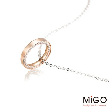 【MiGO】夢想白鋼尾戒-玫瑰金