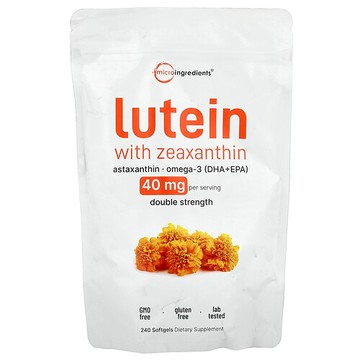 Micro Ingredients, 含玉米黃質的葉黃素，240 粒軟膠囊