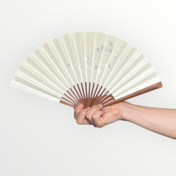 京扇子 箔圖 image3 白