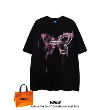 特別的情侶裝夏季短袖2024新款不一樣disoo網紅超火高級感t恤男女