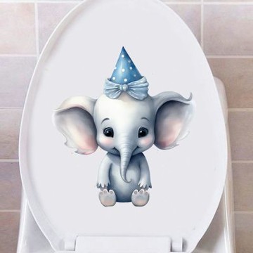 【MR.ZAKKA】創意萬用裝飾貼紙-動物主題 可愛卡通大象 E款 居家布置 DIY可移式壁貼 無痕壁貼 牆貼