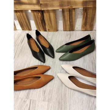 大碼女鞋41-43尖頭奶奶鞋女平底春季新款復古淺口百搭44工作鞋45
