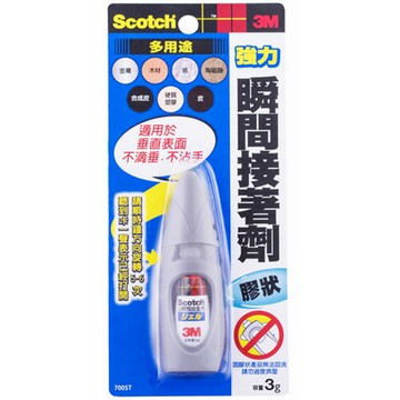 3M Scotch 多用途強力瞬間接著劑 膠狀 3g