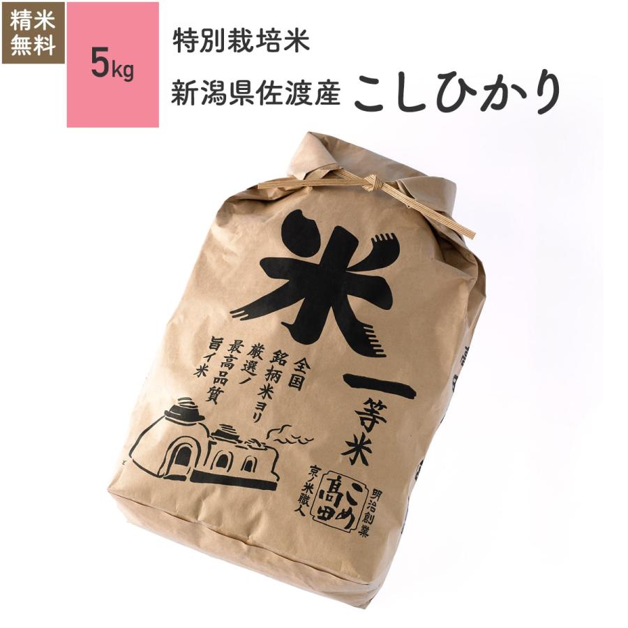 米 お米 5kg コシヒカリ 新潟県佐渡産 特別栽培米 5年産