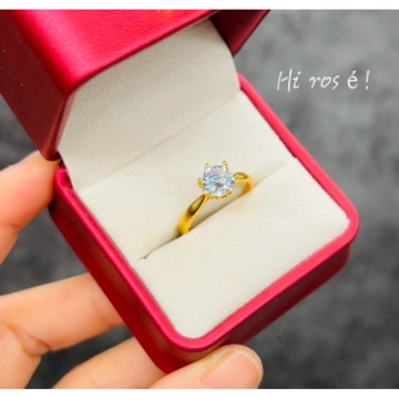 [Hi rosé!]現貨！實拍！超閃八心八箭兩克拉黃金鑽戒 純黃銅鍍金 越南沙金 越南砂金戒指 鑽戒 婚戒 結婚 訂婚